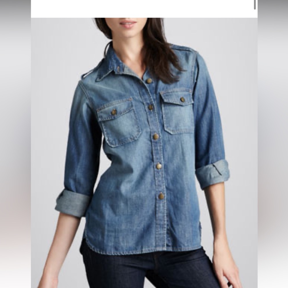 Denim button down shirt size 2 (size medium)